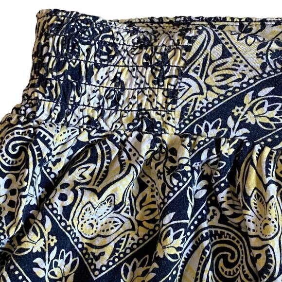 Lane Bryant Elastic Waist Pull-On Skirt Floral Print in Blue / Yellow Womens 26/ - Picture 2 of 7
